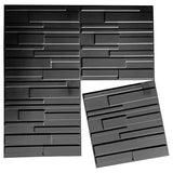 Art3d A10032BK Decorative PVC Wall 32 Square Feet, 3D Rectangle 3-Black