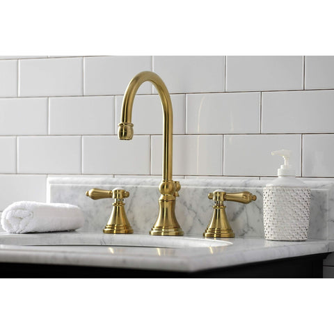 Kingston Brass KS2987BAL Heirloom Widespread Bathroom Faucet, 13.63 x 6.31 x ...