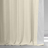 HPD Half Price Drapes French Linen Curtains 108 50W x 108L, Ancient Ivory