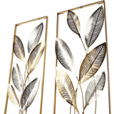 Deco 79 Metal Leaf Home Wall Decor Metallic Cutout Wall Sculpture with Silver...