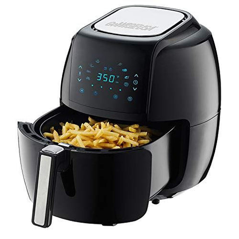 GoWISE USA 1700-Watt 5.8-QT 8-in-1 Digital Air Fryer with 5.8-QT, Black