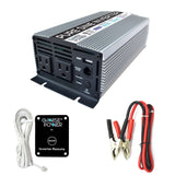 GoWISE Power 600W Pure Sine Wave Inverter 12V DC to 115V AC with 2 AC Outlets...