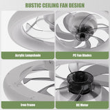 Ceiling Fans with Lights and Remote, Low Profile Ceiling Fan with Lights, 20'...