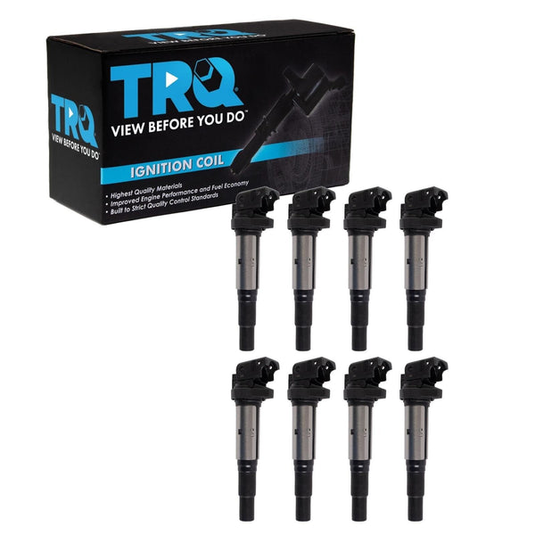 TRQ Ignition Coil Set Compatible with 2008-2012 BMW 550i ICA62008