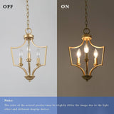 KSANA Gold Pendant Lights Kitchen Island, 3-Light Small Modern Farmhouse Pend...