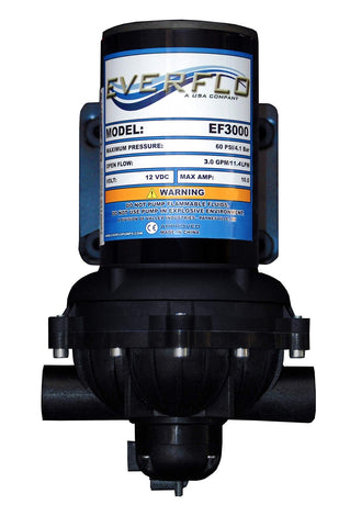 Everflo EF3000 Diaphragm/Demand Water Transfer Pump 3.0 GPM 12V Volt 60 psi