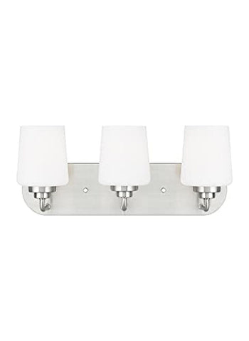 Sea Gull Lighting-Windom-3 Light Bath Vanity-Brushed Nickel Finish-Incandesce...