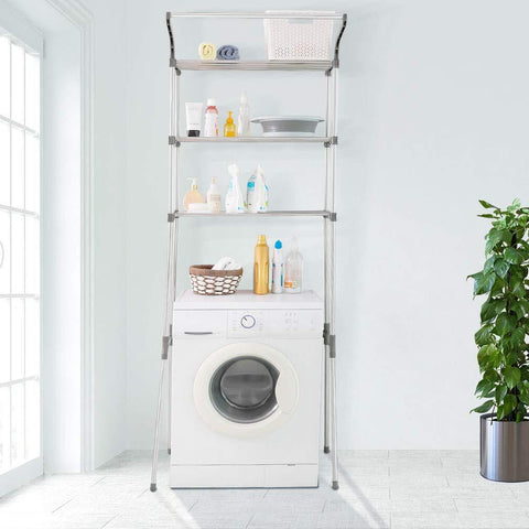 Hershii 3-Tier Laundry Room Shelf Over The 7.67D x 10.85W x 32.55H in, Grey