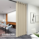 Deconovo Room Divider Curtains for Office (10ft Wide x 9ft Tall, 1 Panel, Bei...