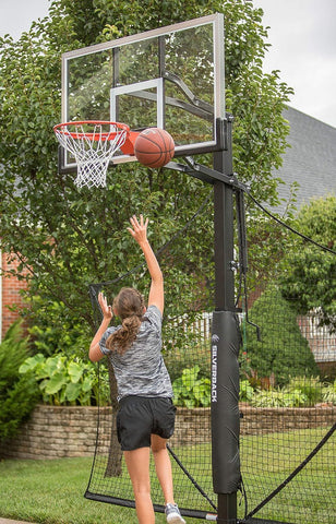 Silverback Basketball Yard Large (10 feet wide by 8 tall), White/Black