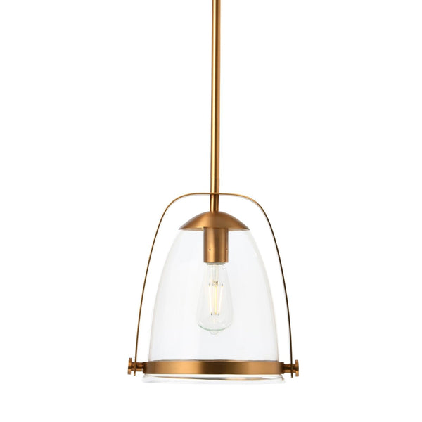 Jonah - Metal and Glass Ceiling Light, Brushed Gold