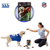 NFL New York Giants PET GIFT BOX with 2 Licensed DOG TOYS, 1 Logo-engraved NA...