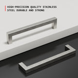 homdiy 25 Pack 5 Inch Brushed Nickel Cabinet Pulls Cabinet Handles Square Doo...