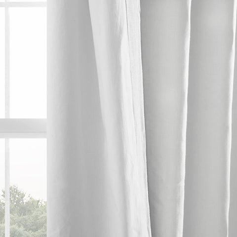 HPD Half Price Drapes French Linen Curtains 120 Inches Long Room Darkening Cu...