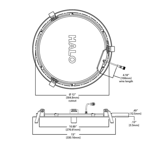 HALO HLB12LS9FSE010MWR Canless Large LED Recessed Light Selectable 2700K, 300...