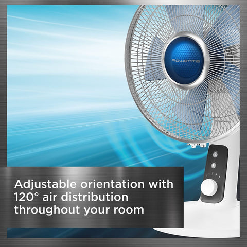Rowenta, Desk Fan, Turbo Silence Table Fan, 12 Inches, Ultra Quiet Fan for Be...