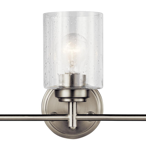 Kichler Winslow 21.5" Vanity Light in Brushed Nickel, 3-Light Transitional Ba...