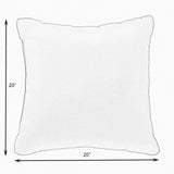 Sorra Home Indoor Outdoor Sunbrella Square Pillows, Set of 2, 20 in x 20 in, ...