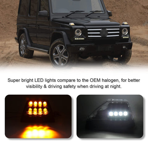 LED Front Wing Turn Signal Lights Compatible with W463 G-Class G500 G550 G55 ...