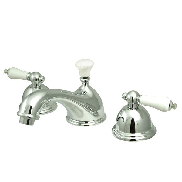 Kingston Brass KS3961PL Restoration Widespread Lavatory Faucet with Porcelain...