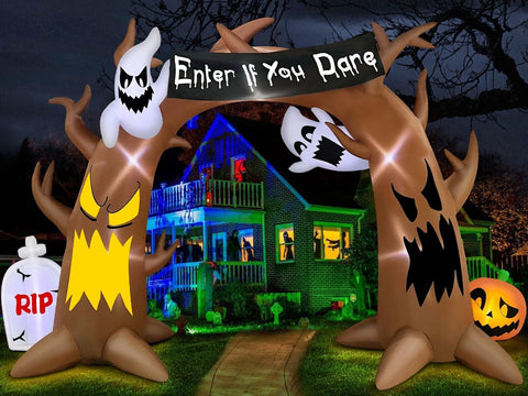 TURNMEON 15 FT Long & 10 FT Tall Giant Halloween Inflatables Outdoor Dead Tre...