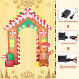 Hioasis 10 FT Christmas Inflatable Decorations - Archway with Gingerbread Man...