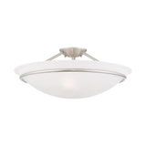 Livex Lighting 4825-91 Newburgh 3-Light Ceiling Mount, Brushed Nickel