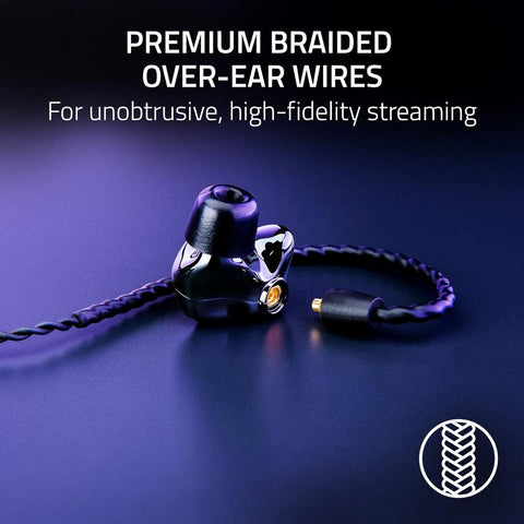 Razer Moray in-Ear Monitor for All-Day Streaming: Clear, Full-Range Black