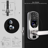 V8 Keyless Entry Smart Door Lock,Fingerprint Stainless Steel Touchscreen with...