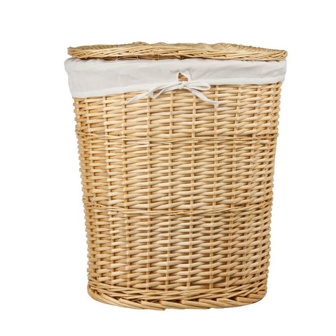 Sunbeam 2PC Laundry Wicker Basket (Natural) by Home Basics Beige (Natural)