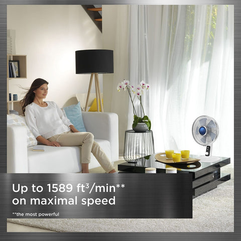 Rowenta, Desk Fan, Turbo Silence Table Fan, 12 Inches, Ultra Quiet Fan for Be...