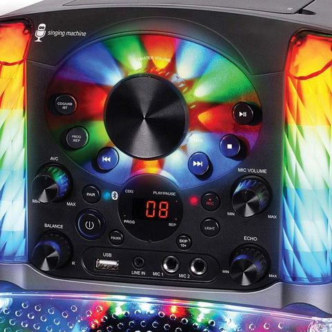 Singing Machine SML625BTBKD Karaoke Machine, Portable Bluetooth CD+G Karaoke ...