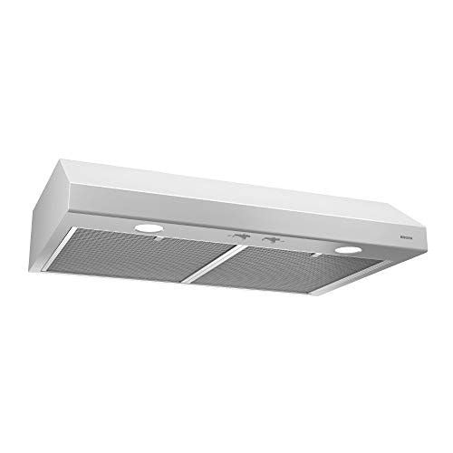 Broan-NuTone BCSD124WW Glacier Range Hood with Light, Exhaust 24-Inch, White