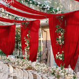 FUHSY Red Ceiling Drapes for Wedding Ceiling Drapes 5x20 FT 4 Panels Ceiling ...