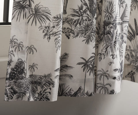 Maison d' Hermine 100% Cotton Curtain - 50"x108" Black Decorative Curtain - A...