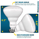 SUNPERIAN 12 Pack BR40 LED Light Bulbs, 13W=85W, 4000K Cool White, 1400 Lumen...