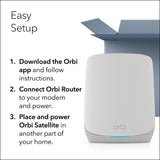 NETGEAR Orbi Whole Home Tri-Band Mesh WiFi 6 System (RBK752P) &#8211; Router wit