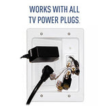 Legrand - OnQ In Wall TV Power Kit, Outlet Box Supports 5.1 Speaker White