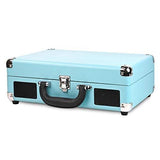 Victrola Journey+ Bluetooth Suitcase Record No Size, Turquoise with Stand