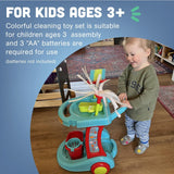 Constructive Playthings Little Helper 12-Piece Kids Cleaning Set with Toy Vac...