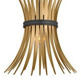 Kichler Baile 12.7 Inch 1 Light Mini Pendant in Natural Brass and Black