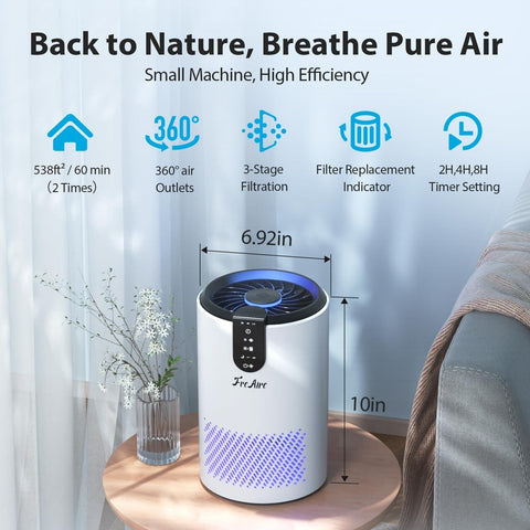 FreAire Air Purifiers for Home, Air Purifier for Bedroom Up to 538 Ft&#178;/h, R