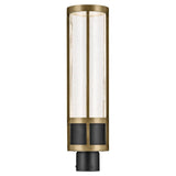 Kichler Camillo LED Textured Black with Natural Brass Modern Outdoor Post Lig...