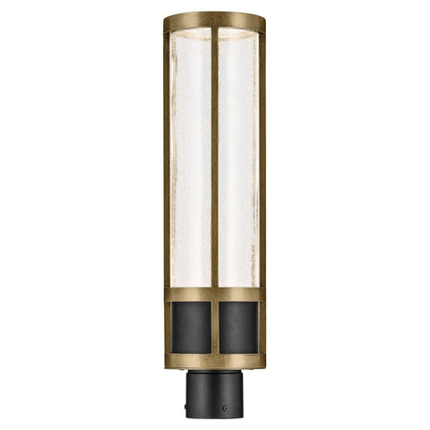 Kichler Camillo LED Textured Black with Natural Brass Modern Outdoor Post Lig...