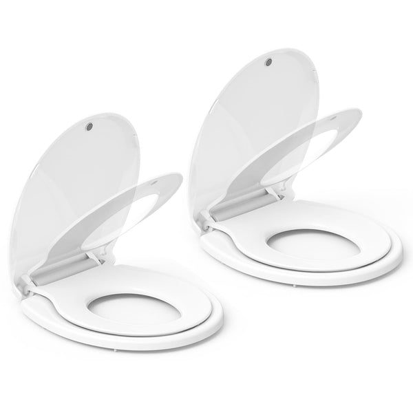 Toilet Seat, Round Toilet Seat with Toddler Seat Built in, Potty Training Toi...