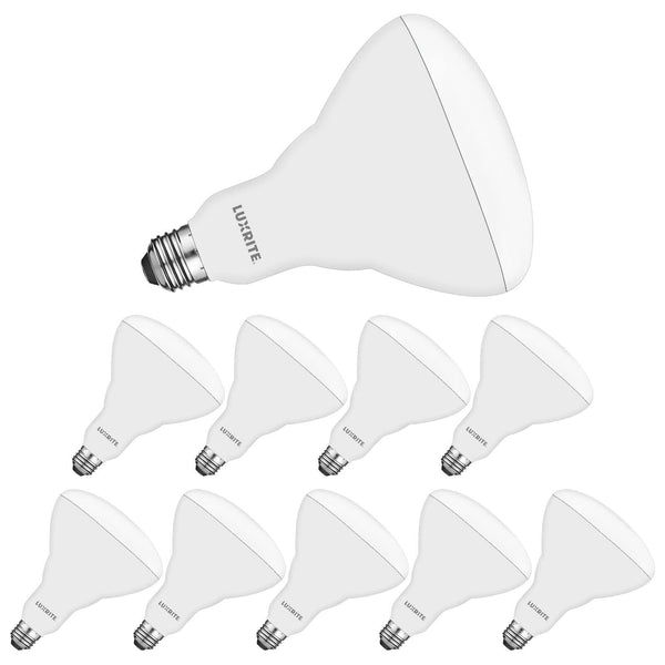 LUXRITE BR40 LED Light Bulbs, 85W Equivalent, 2700K Warm White, Dimmable, 110...