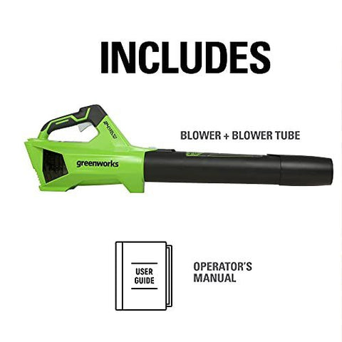 Greenworks 24V (110 MPH / 450 CFM / Brushless Blower (Tool Only), Black/Green