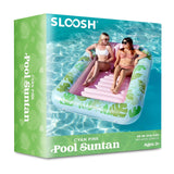 Sloosh XL Inflatable Tanning Pool Lounger Float for Adults, 85" x 57" Extra L...