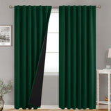 BGment 100% Thermal Insulated Blackout Curtains 90 Inches Long with Liner, Ro...