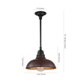 JONATHAN Y JYL7611G Jasper 12.25" 1-Light Farmhouse Industrial Indoor/Outdoor...